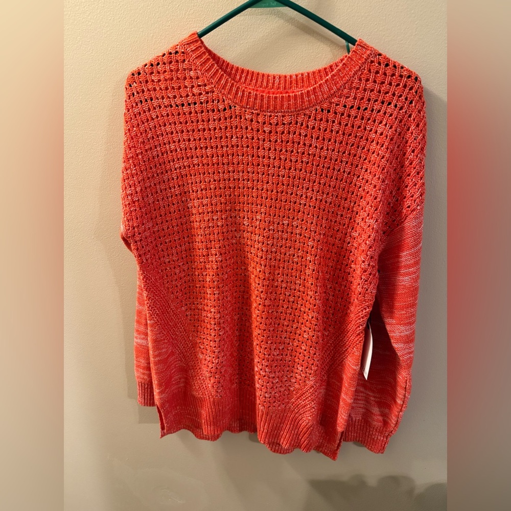 Women's Stylus Bright Orange Sweater size XL NWT